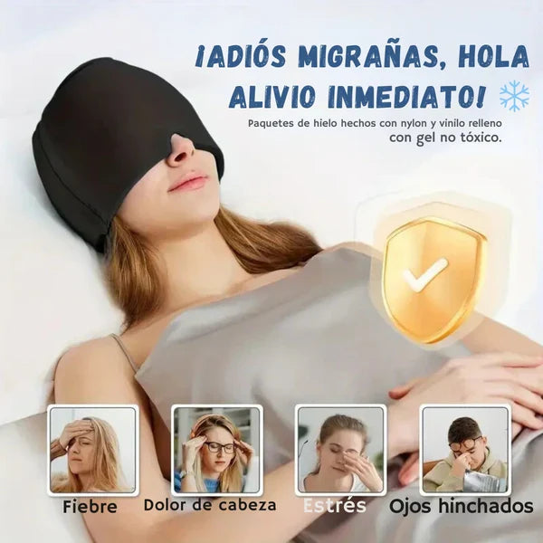 Bolsa de hielo para alivio de dolor de cabeza y migraña