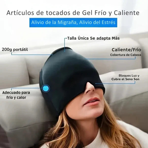 Bolsa de hielo para alivio de dolor de cabeza y migraña