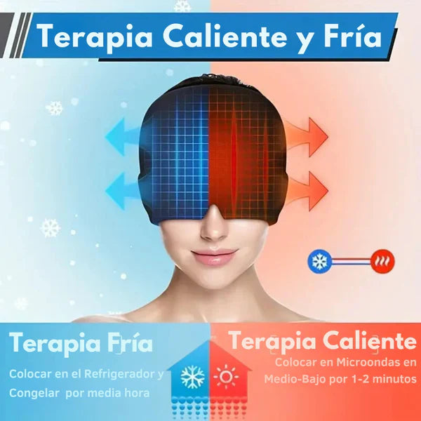 Bolsa de hielo para alivio de dolor de cabeza y migraña