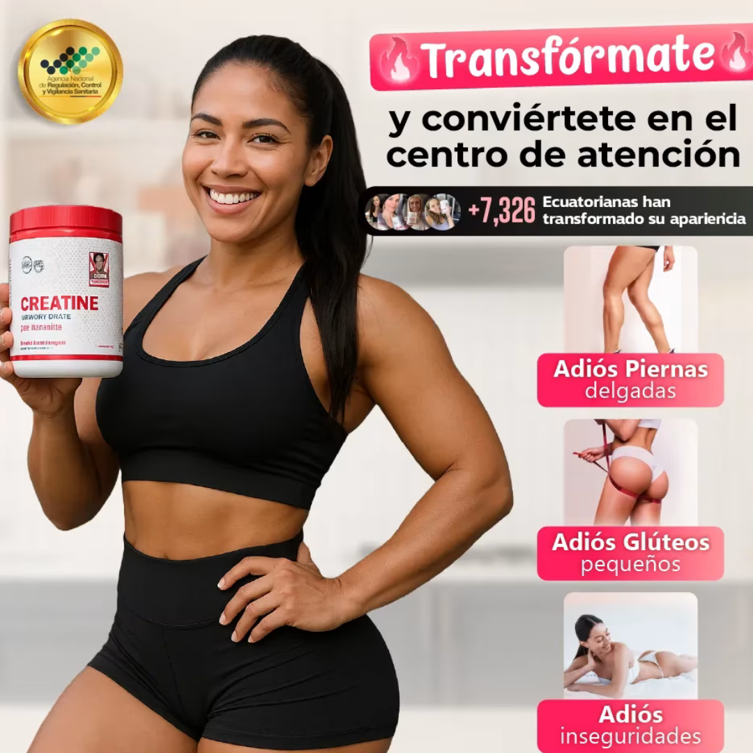 CREATINE MONOHYDRATADA ORIGINAL PARA MUJERES 🍑 3 EN 1 (+COLAGENO) + ENVIO GRATIS