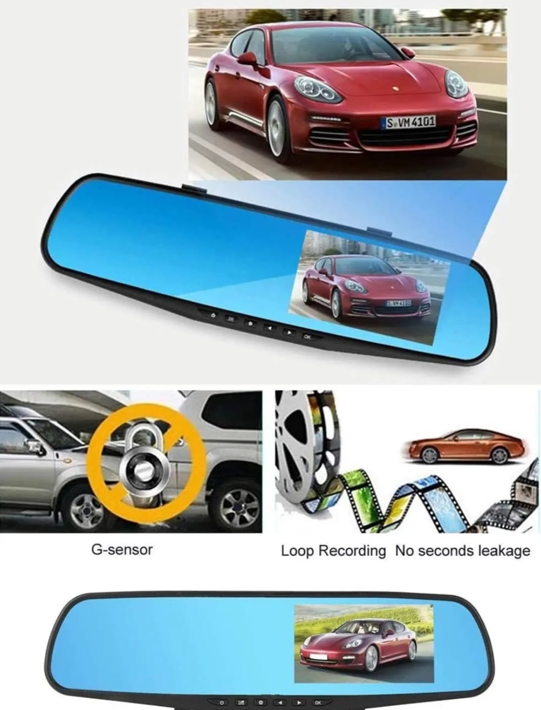 ESPEJO RETROVISOR CAMARA DELANTERA + CAMARA TRASERA | ORIGINAL