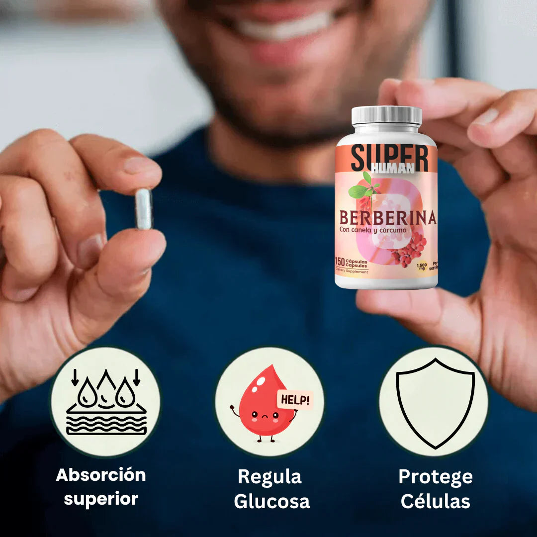 Berberina - Cápsulas de Equilibrio de la Glucosa y Prevención Diabética + Envio Gratis