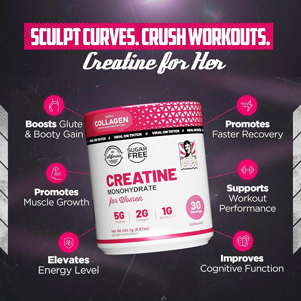CREATINE MONOHYDRATADA ORIGINAL PARA MUJERES 🍑 3 EN 1 (+COLAGENO) + ENVIO GRATIS